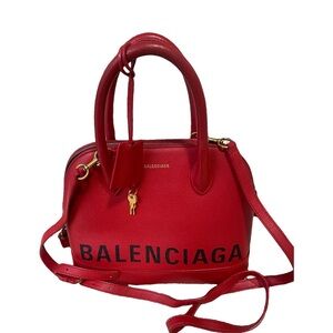 Balenciaga Red Ville Top Handle